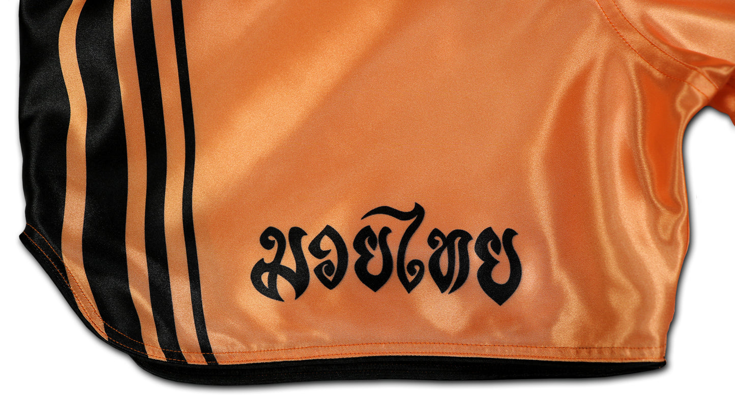 thaiboxing shorts peach black