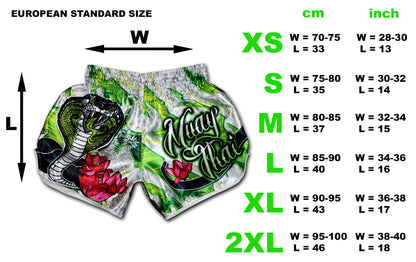 cobra snake muay thai boxing shorts