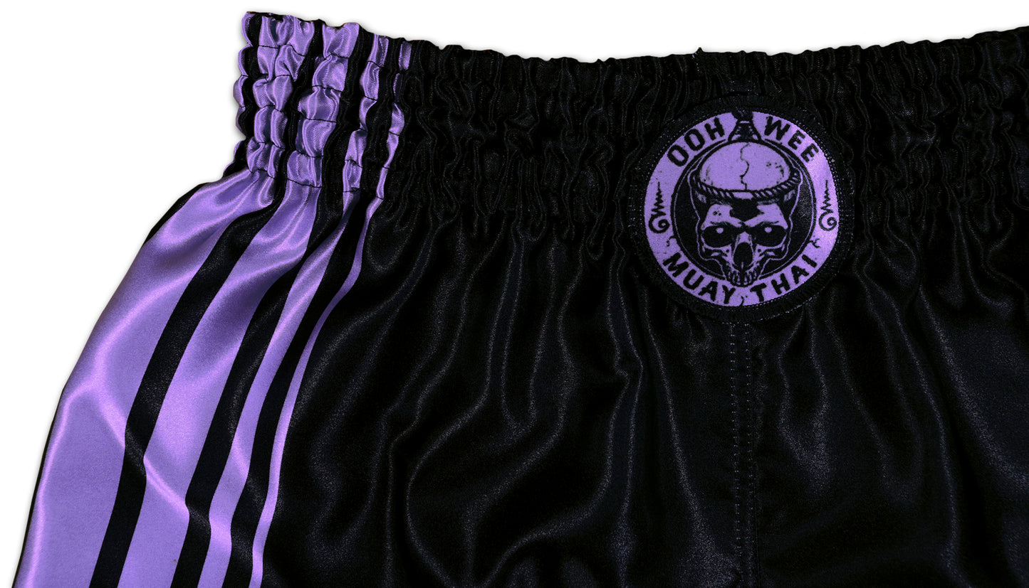 Digital Lavender 💜 Muay Thai Boxshorts (schwarz)