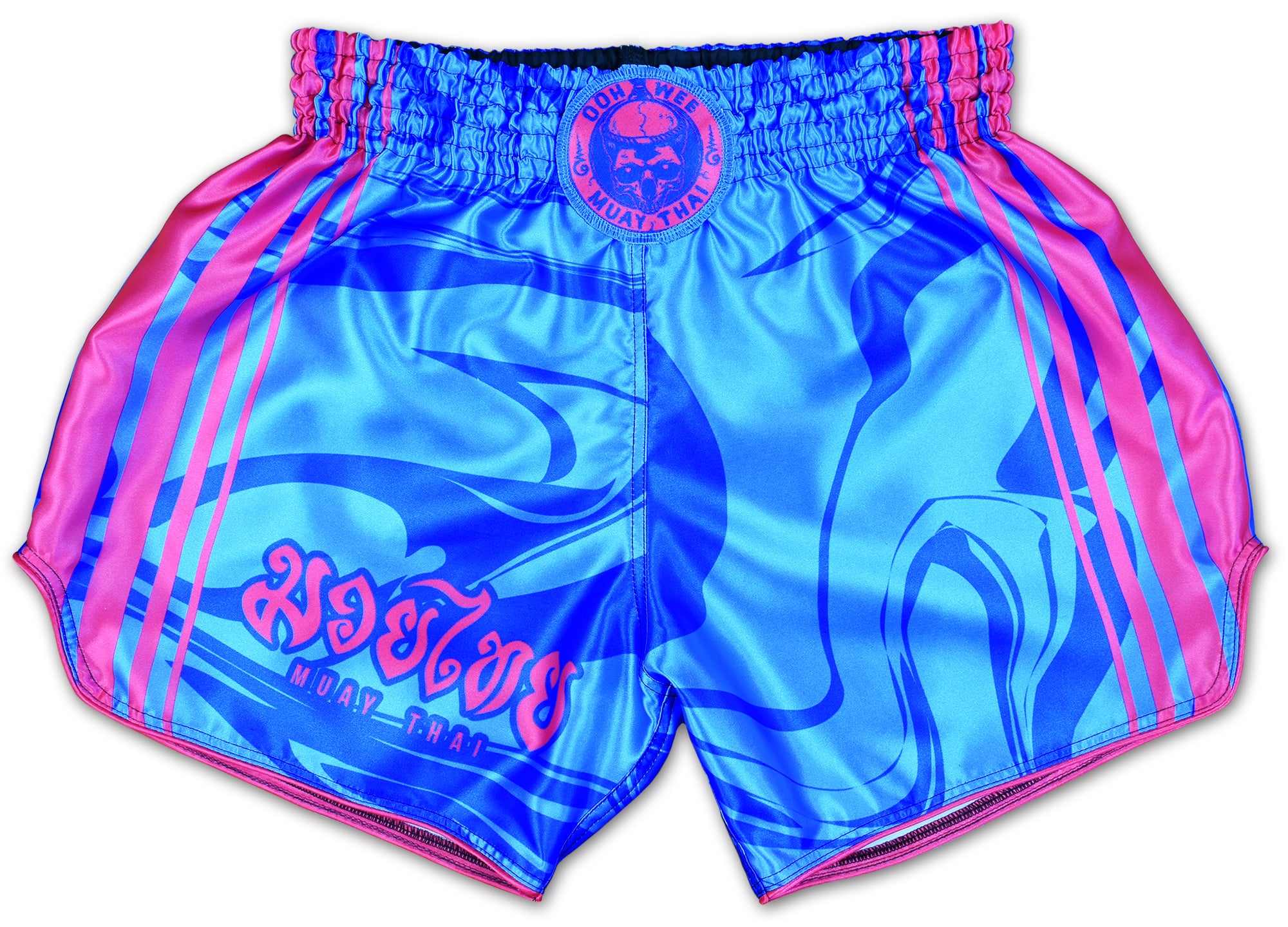 Muay Thai Shorts ★ Art of 8 Limbs (blue/pink) by OOWEE